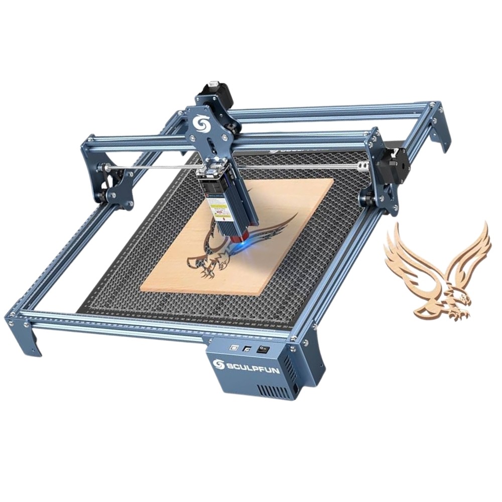 Cortadora láser en funcionamiento