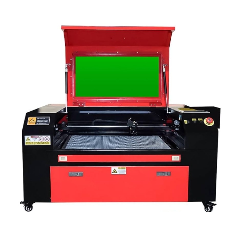 Grabadora láser CO2 grabando madera