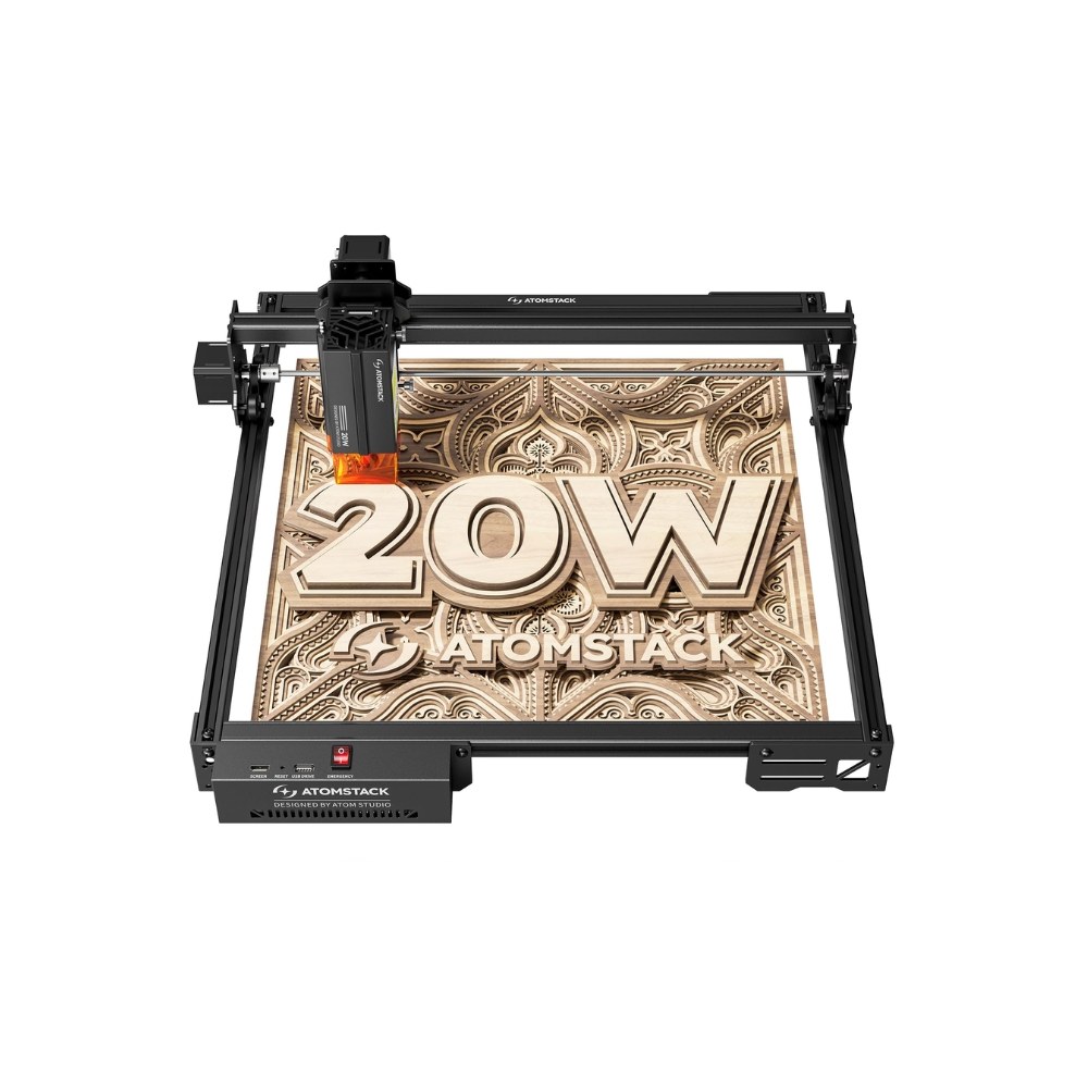 Grabadora láser de 20W en acción