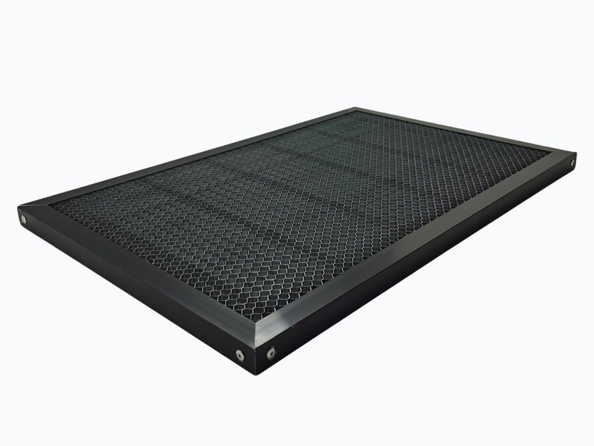 Mesa de nido de abeja mcwlaser en detalle