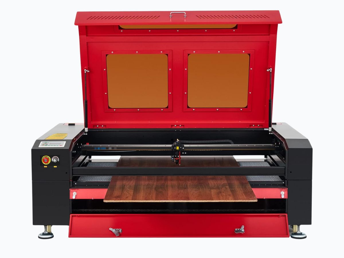 Omtech 130w madera en detalle