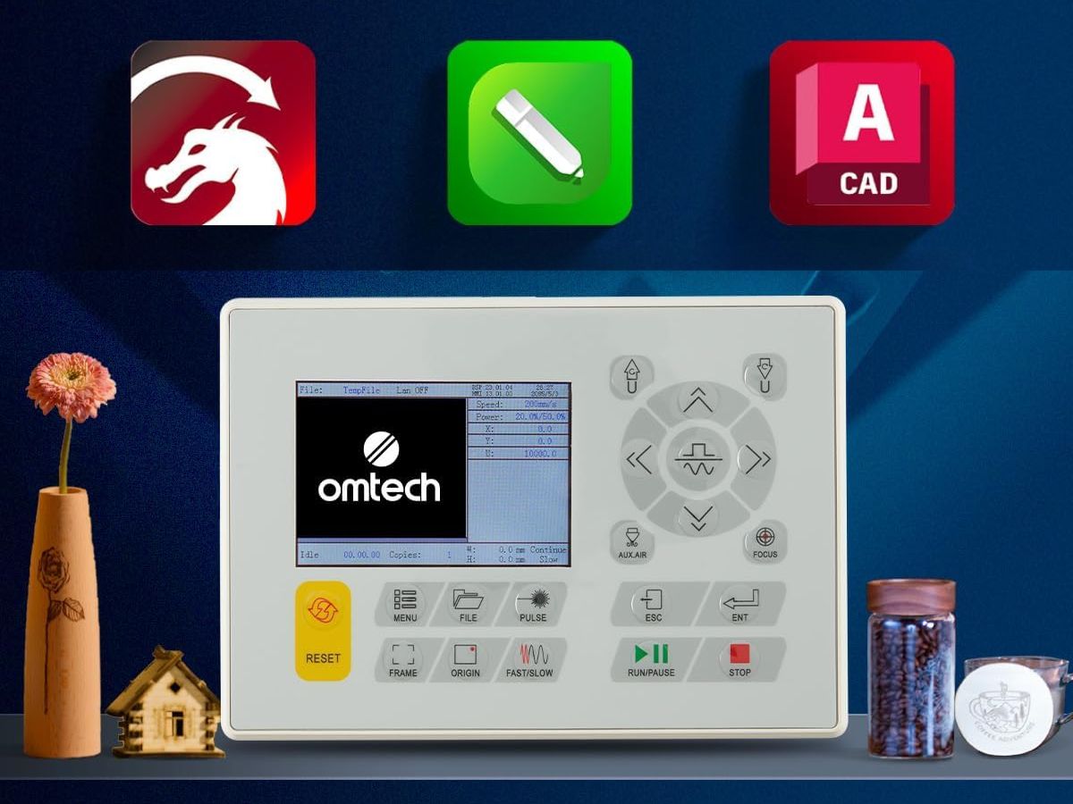 Omtech 60w rdworks en detalle