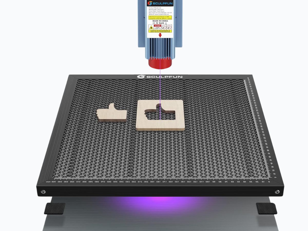 Sculpfun panel de nido de abeja en detalle