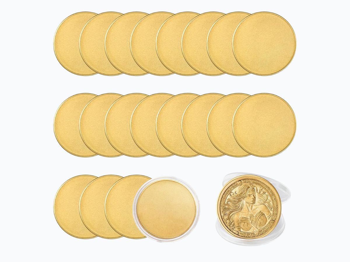 Monedas de laton para grabado