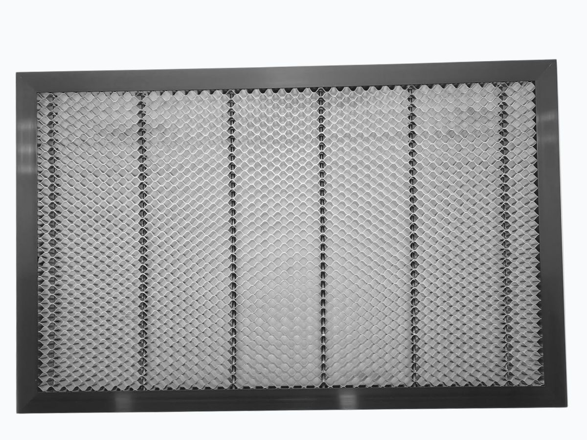 Mesa de nido de abeja mcwlaser en detalle