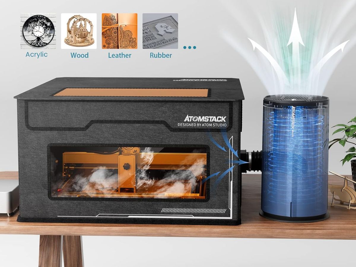 Purificador de aire d2 atomstack maker en detalle