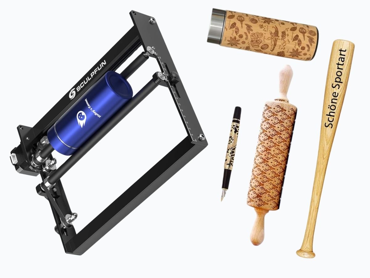 Sculpfun rodillo giratorio en detalle