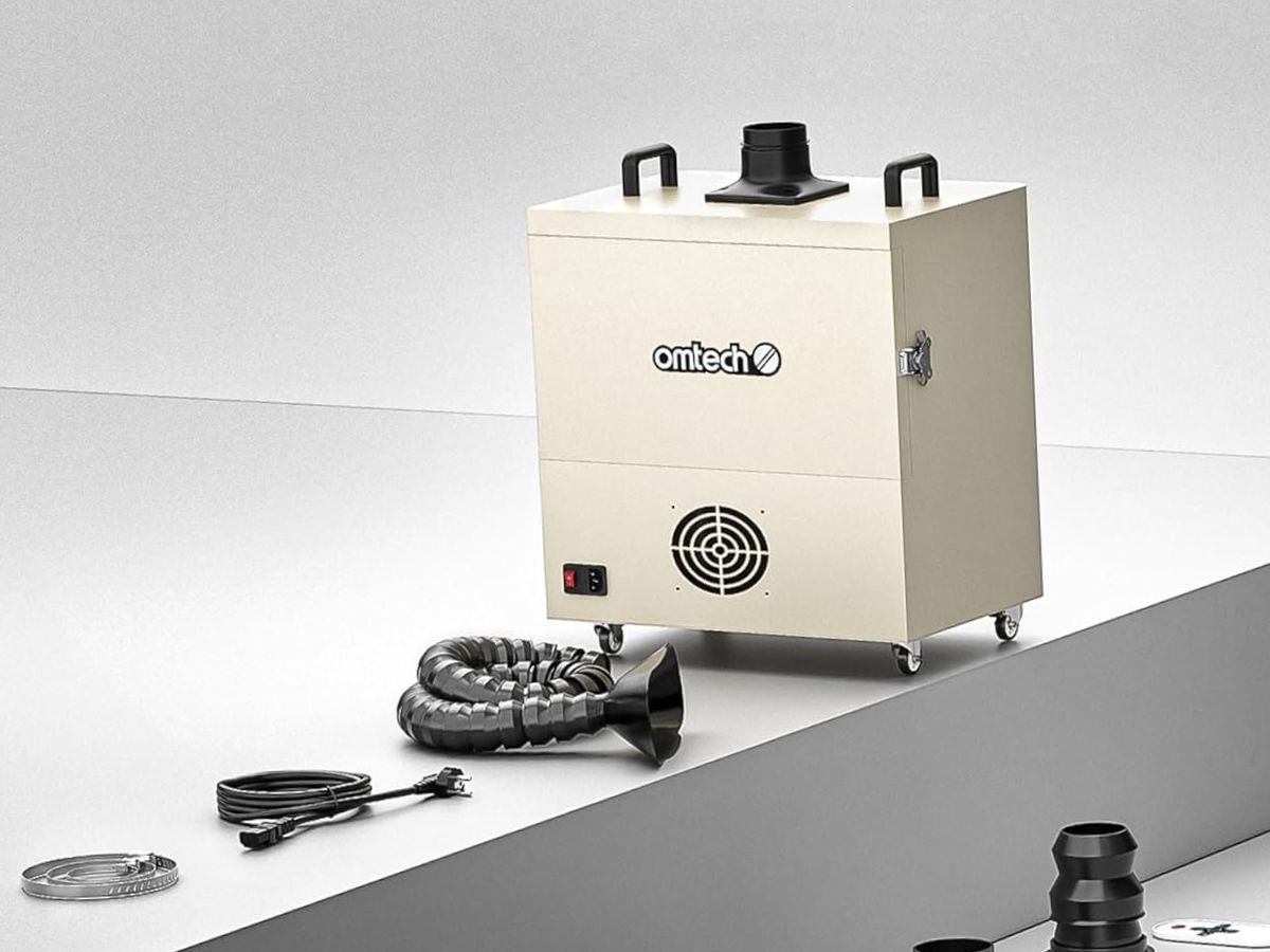 Omtech extractor de humos en detalle