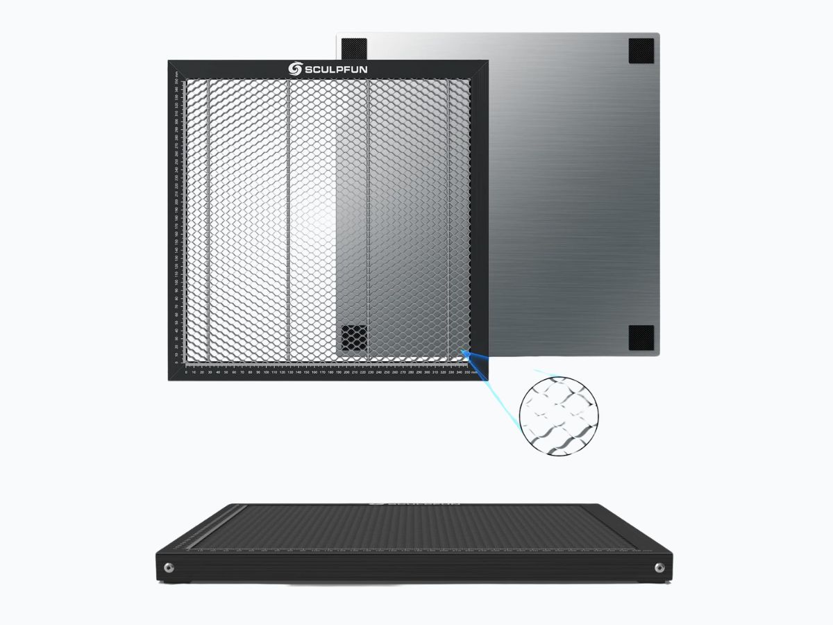 Sculpfun panel de nido de abeja en detalle